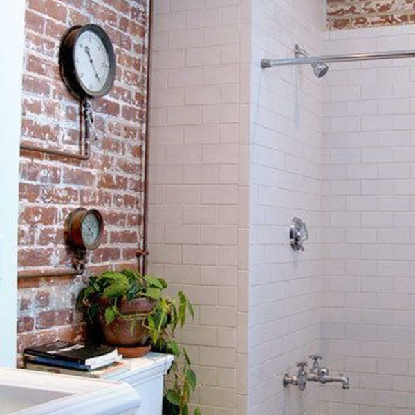 Modern Bathroom Design Ideas With Exposed Brick Tiles 03