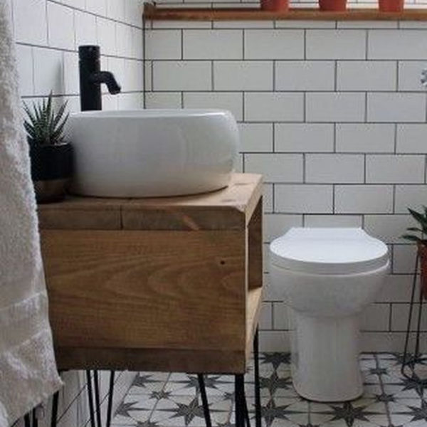 Modern Bathroom Design Ideas With Exposed Brick Tiles 13