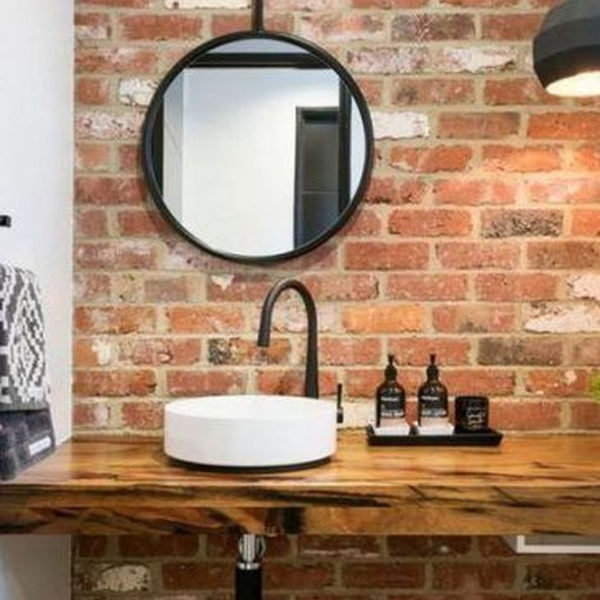 Modern Bathroom Design Ideas With Exposed Brick Tiles 18