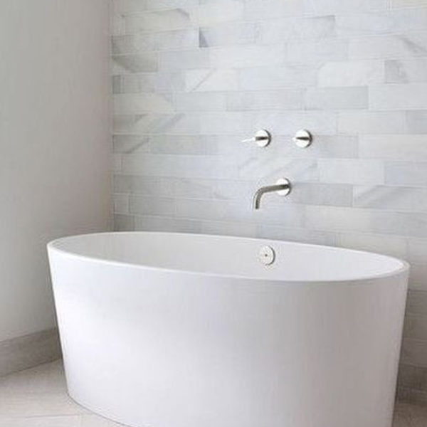36 Modern Bathroom Design Ideas With Exposed Brick Tiles