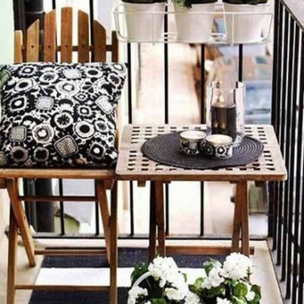 Relaxing Tiny Balcony Decor Ideas To Try This Month 26