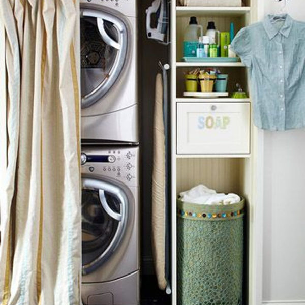 Unusual Laundry Arranging Design Ideas For Small Space To Try 13