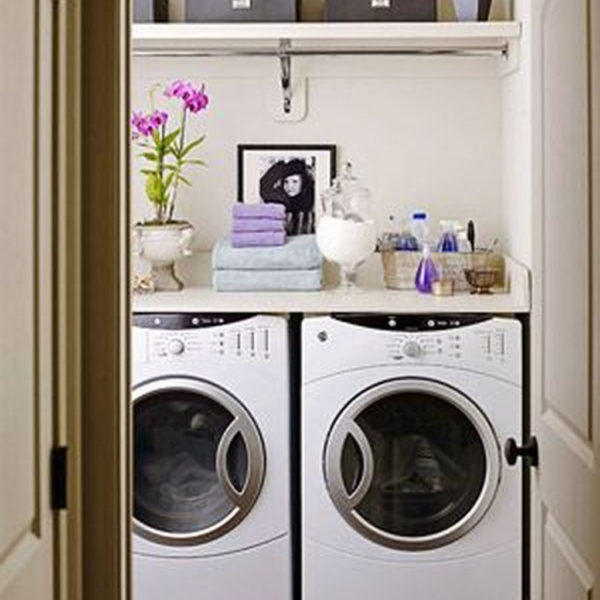 Unusual Laundry Arranging Design Ideas For Small Space To Try 19