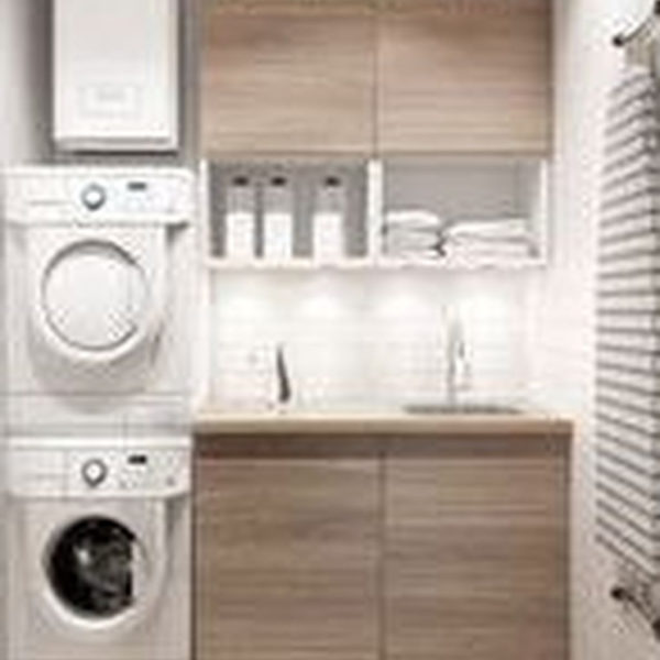 Unusual Laundry Arranging Design Ideas For Small Space To Try 36