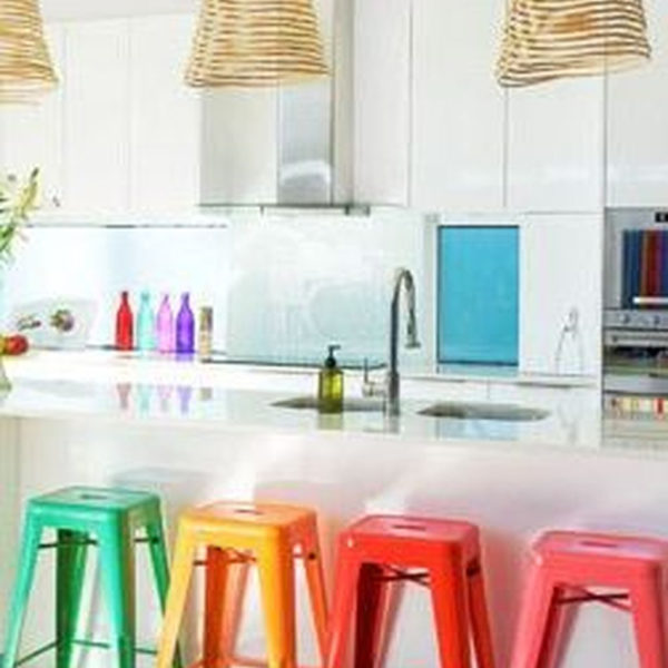 Adorable Rainbow Colorful Kitchens Design Ideas To Looks More Awesome 02