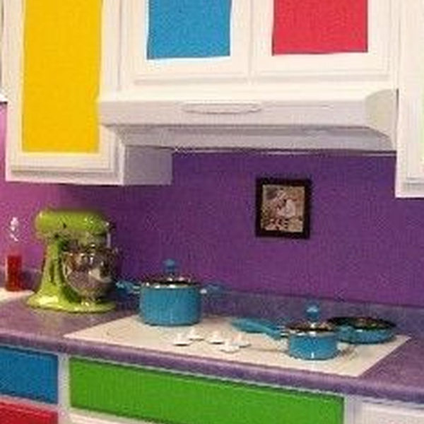 Adorable Rainbow Colorful Kitchens Design Ideas To Looks More Awesome 13