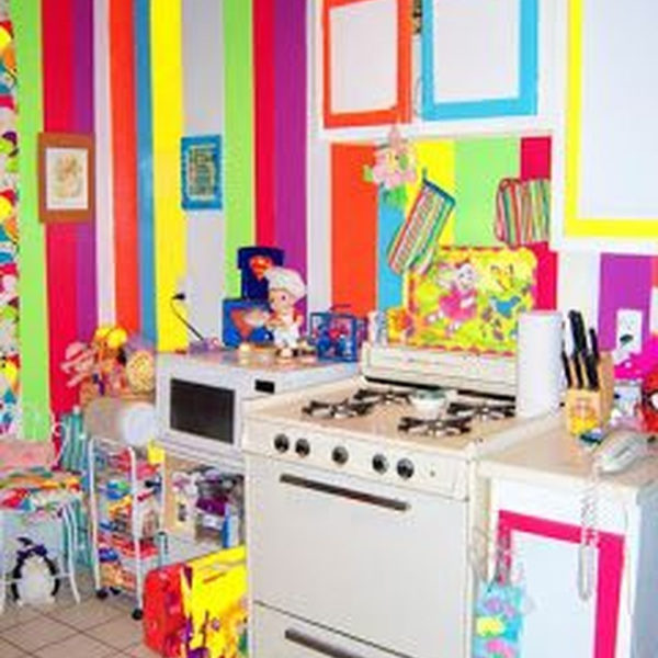 Adorable Rainbow Colorful Kitchens Design Ideas To Looks More Awesome 17