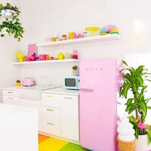 Adorable Rainbow Colorful Kitchens Design Ideas To Looks More Awesome 28