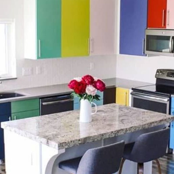 Adorable Rainbow Colorful Kitchens Design Ideas To Looks More Awesome 38
