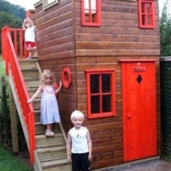 Attractive Outdoor Kids Playhouses Design Ideas To Try Right Now 31