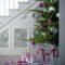 Charming Winter Staircase Design Ideas With Banister Ornaments To Try Asap 23