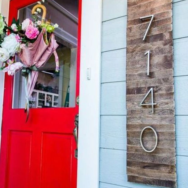 Cool Diy House Number Projects Design Ideas That Looks More Elegant 07