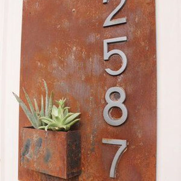 Cool Diy House Number Projects Design Ideas That Looks More Elegant 11