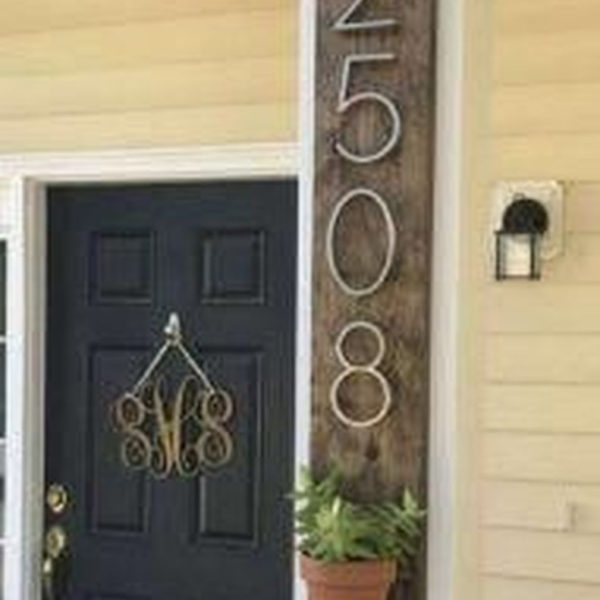 Cool Diy House Number Projects Design Ideas That Looks More Elegant 25