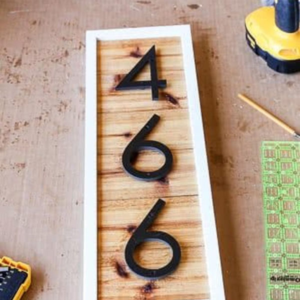 Cool Diy House Number Projects Design Ideas That Looks More Elegant 32