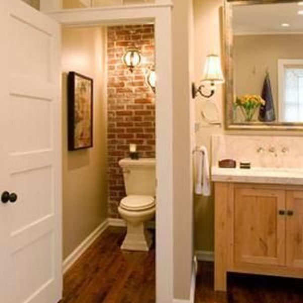 Fabulous Bathroom With Wall Brick Decoration Ideas To Try Asap 01
