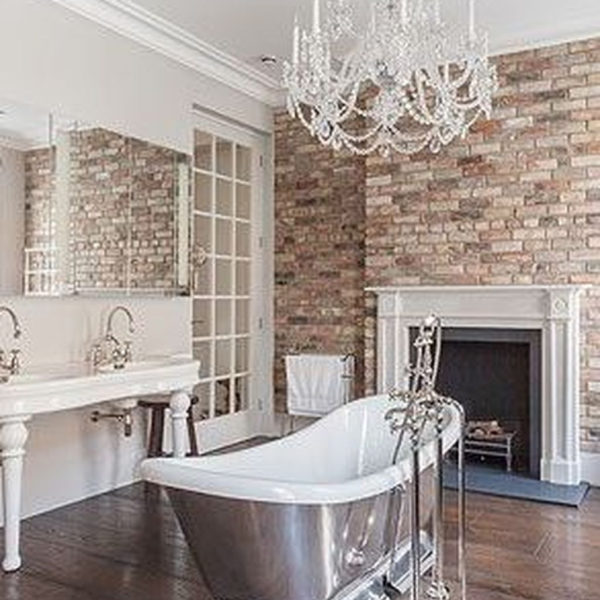 Fabulous Bathroom With Wall Brick Decoration Ideas To Try Asap 02