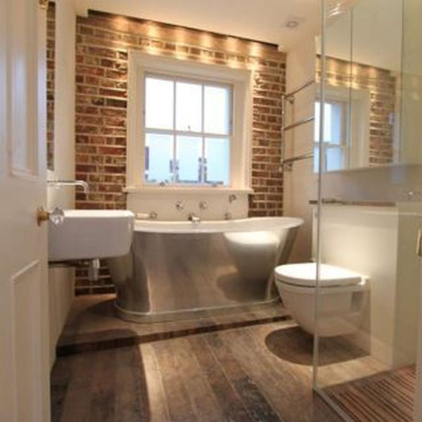 Fabulous Bathroom With Wall Brick Decoration Ideas To Try Asap 17