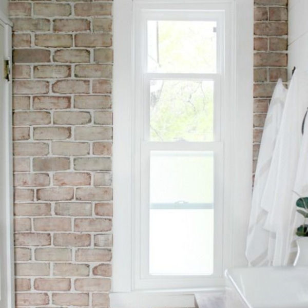 Fabulous Bathroom With Wall Brick Decoration Ideas To Try Asap 33