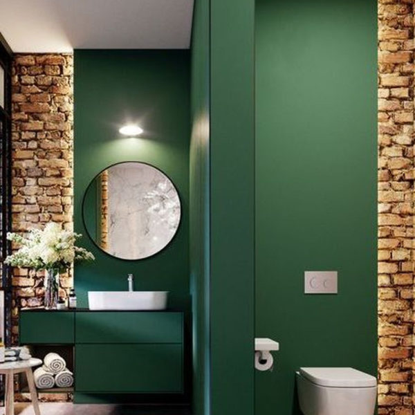 Fabulous Bathroom With Wall Brick Decoration Ideas To Try Asap 34
