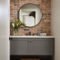 Fabulous Bathroom With Wall Brick Decoration Ideas To Try Asap 37