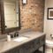 Fabulous Bathroom With Wall Brick Decoration Ideas To Try Asap 47