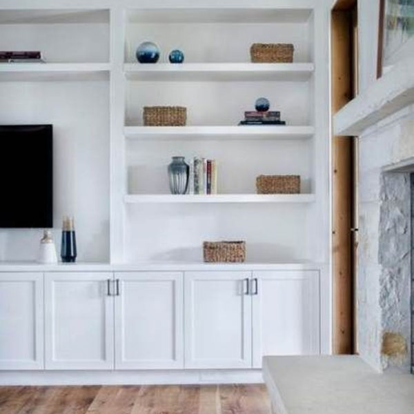 Interesting Living Rooms Design Ideas With Shelving Storage Units 31
