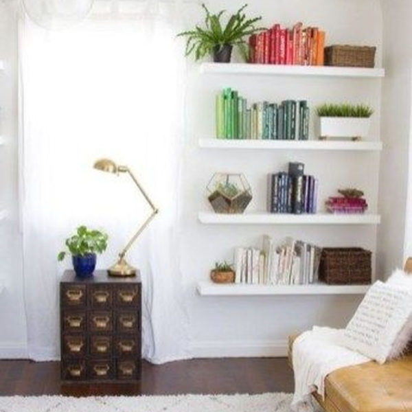 Unique Living Room Floating Shelves Design Ideas For Great Home Organization 09