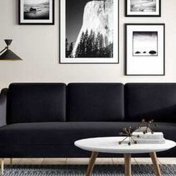 Unusual Black Living Room Design Ideas For More Enchanting 15