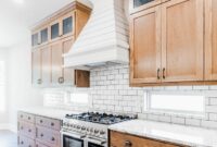 Farmhouse Kitchen With Light Oak Cabinets