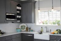 Kitchens With Black Cabinets And Gray Walls