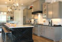 Kitchens With Dark Cabinets And White Island