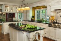 Green Countertops With White Cabinets